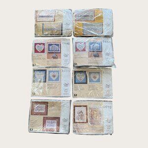 Lot of 8 Vintage The Creative Circle Stitchery Kits Cross Stitch Factory Sealed